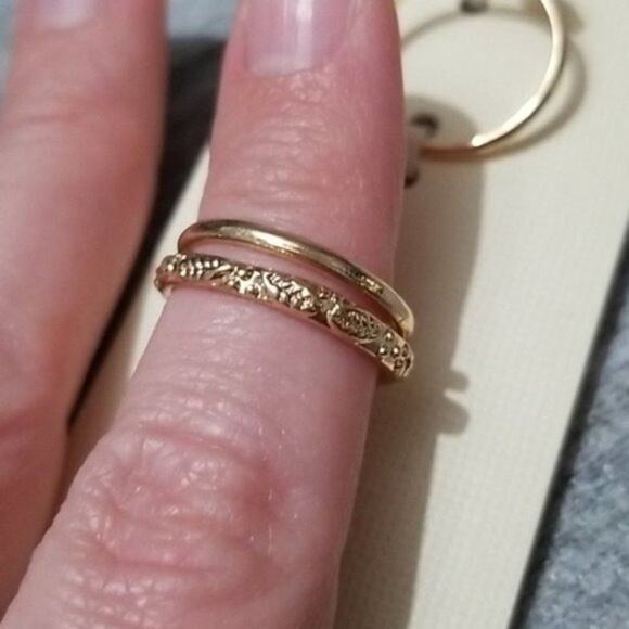 Sophia & Kate Gold Toned Multipack Rings NEW Women's 7 - Picture 5 of 6